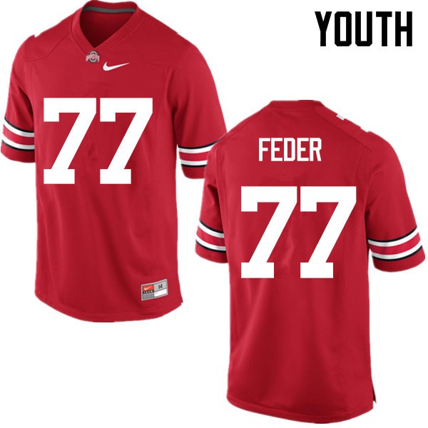 Ohio State Buckeyes #77 Kevin Feder Youth NCAA Jersey Red